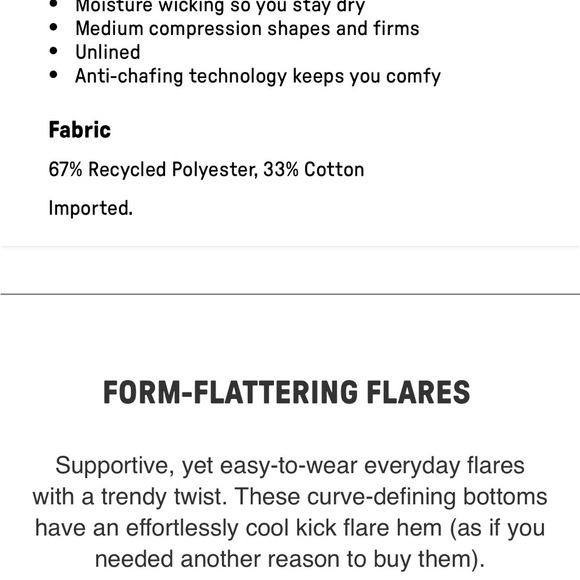 Fabletics Powerhold Split Flare Leggings in Size Medium Short - Picture 7 of 8